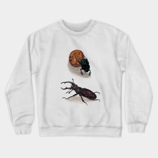 Stag beetle & Sacred scarab Crewneck Sweatshirt